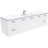 Fienza 1800mm Vanessa Top With Unicab Wall Hung Cabinet - Gloss White